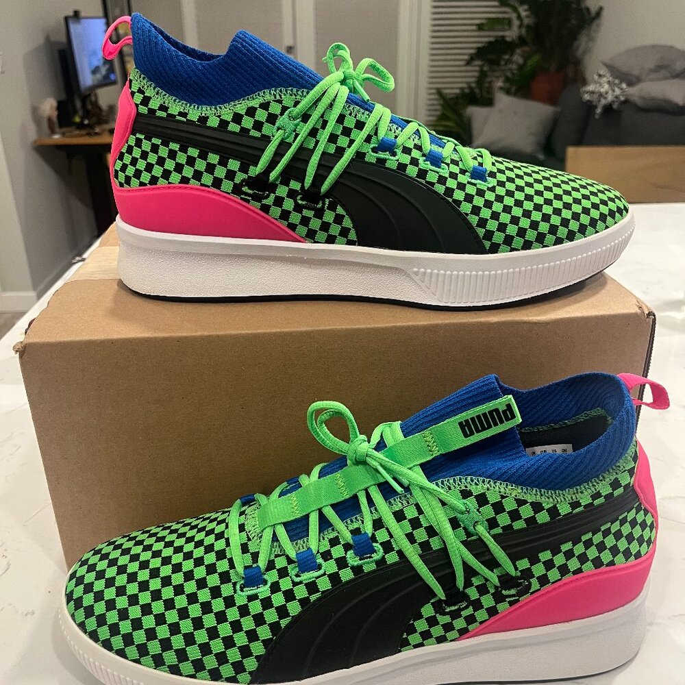 Puma Bright Neon Clyde Court Disrupt Summertime Size 13 Shoes